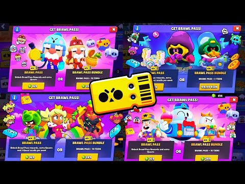All Brawl Pass Unlock Animations - Season 1 to 41 | Brawl Stars