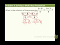 Solving Proportions in Algebra 1