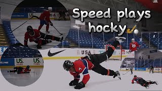 Every time speed falling while playing hockey