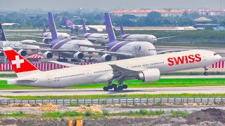 20 MINS LANDINGS & TAKEOFFS at BKK | 4K | Close Up Plane Spotting at Bangkok Suvarnabhumi (2022)