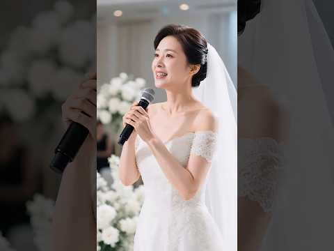 💐50대 신부가 부른 평생 기억에 남을 축가! 승무원 출신의 눈부신 미모✨ #추파 #린 #미스터트롯2 #aiart