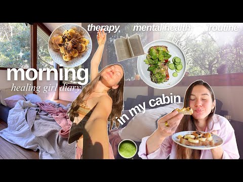 A Morning In My Cabin 🌞 (with therapy) | healing girl diary