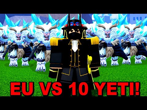 ENFRENTEI 10 YETI AO MESMO TEMPO NO BLOX FRUITS!