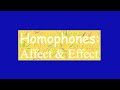 Understanding Affect vs. Effect