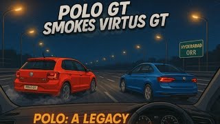 Polo GT SMOKES Virtus GT at 150+ kmph! Night Drive on Hyderabad ORR | GT TSI Showdown