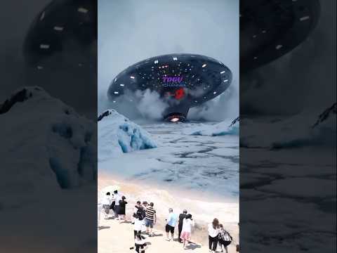 Recording giant flying saucer from under the snow