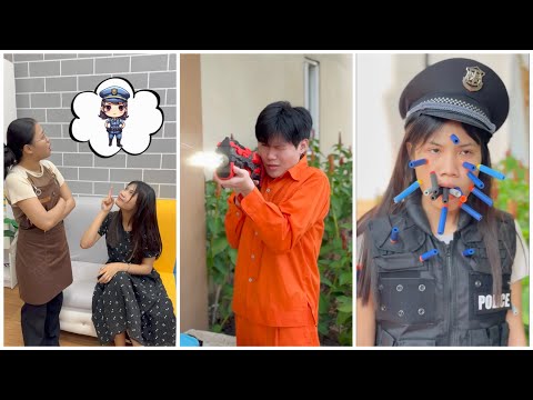 Little Girl Become Brave Police 👧🏻👮🏻‍♂️ Gun Neft Fight 🔥 by LNF #shorts