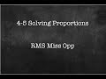 Solving Proportions Challenge