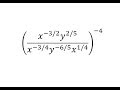 Simplifying Exponents and Fractions