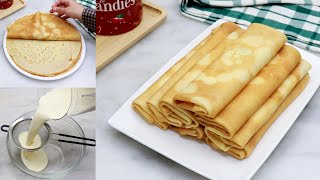 كريب اقتصادي أخف من الريشة رقيق جداناجح 💯 مكونات فكل بيت حضريه فدقائق