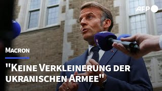 Macron schließt Beschränkungen für die ukrainische Armee aus | AFP