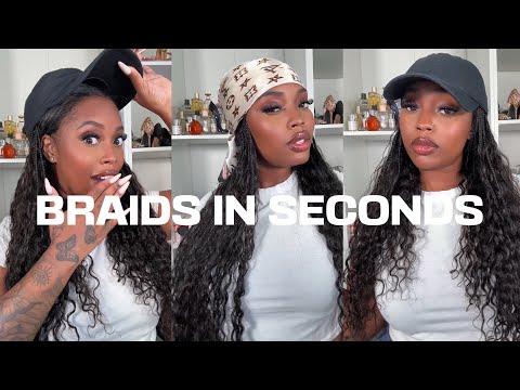 Boho Human Hair Knotless Braids IN 30 SECONDS! *YALL NEED THIS ONE* Grab & Go Hairstyle🔥 |Eayon Hair