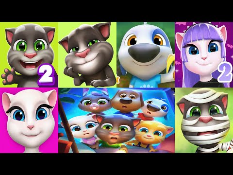 My Talking Tom2 vs Talking Tom vs Tom Friends vs Talking Angela vs Angela2 vs Hank islands Ep4159