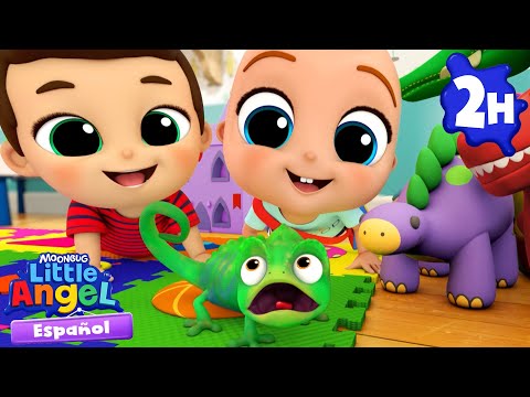 ¡La nueva mascota! 🦎 Canciones Infantiles🎵| Juega y aprende | Moonbug Español | Little Angel