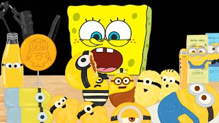 [ASMR] 스폰지밥 미니언즈 음식 애니 먹방 (SpongeBob Minions Food Mukbang Animation)