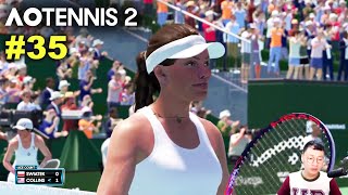 Swiatek vs Collins | AO TENNIS 2 Simulation Gameplay #35 w/Commentary
