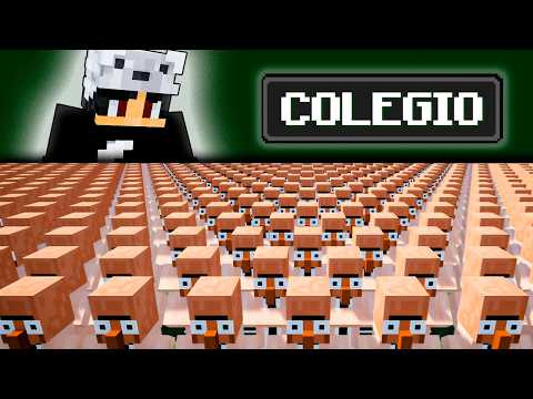 Hice que 10'000 Aldeanos del Minecraft vayan a la Escuela | Inspirado en mrBeast