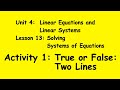 Solving Linear Equations and Systems