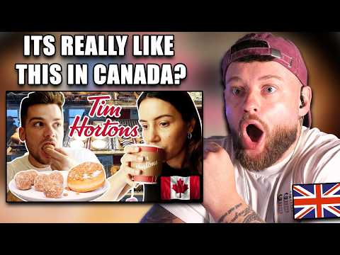 British  Guy Reacts to "Brits Try Tim Hortons for the First Time in Canada!"