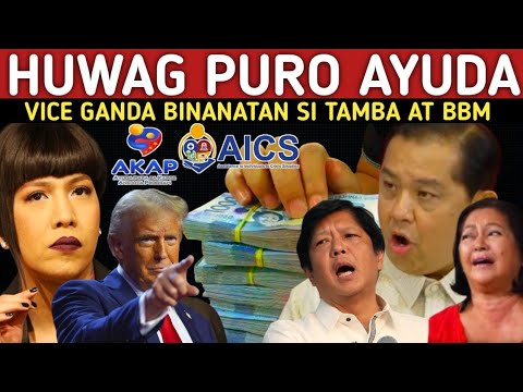 HUWAG LANG PURO AYUDA! VICE GANDA BINANATAN SI TAMBA, BBM DI INVITED NI TRUMP IYAK!