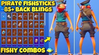 new pirate fishstick skin showcased with 85 back blings fortnite battle royale - fortnite fish skin