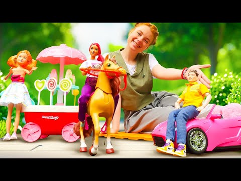 Barbie und Irene - Steffi glaubt an Pech. Puppen Video für Kinder auf Deutsch