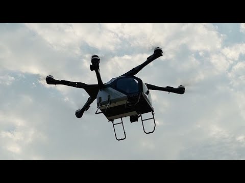 YouTube video thumbnail: Flying Taxis may Soon Ferry Passengers Above the Congested Roadways of Dubai