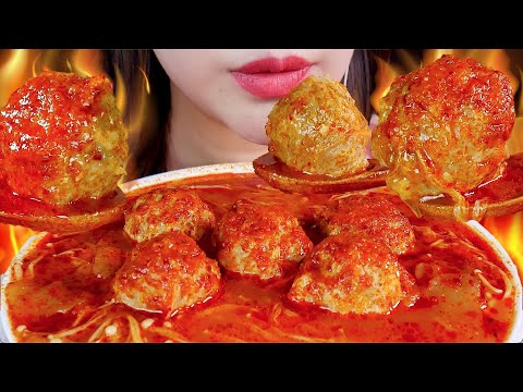 ASMR 🥣🔥SEBLAK BAKSO URAT JAMUR ENOKI KUAH PEDAS MERCON 🥵