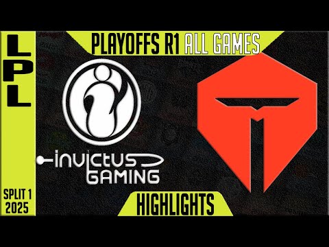 IG vs TES Highlights ALL GAMES | LPL Playoffs Round 1 Split 1 2025 | Invictus Gaming vs TOP Esports