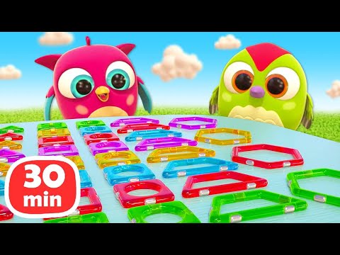 🦉📚 Lernen für Kleinkinder mit HopHop der Eule – 30 Minuten Cartoon Kompilation