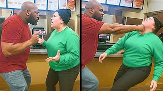 KAREN REFUSES TO MOVE THEN GETS KNOCKED OUT COLD!