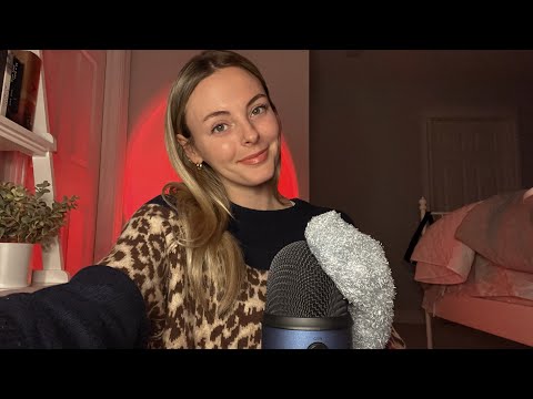 ASMR | Rubbing Fuzzy Socks On the Mic & Whisper Rambling