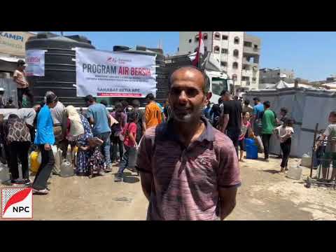 1,2 JUTA LITER AIR BAGI WARGA GAZA AMANAH RAKYAT INDONESIA