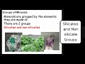 Mineral Characteristics and Classification