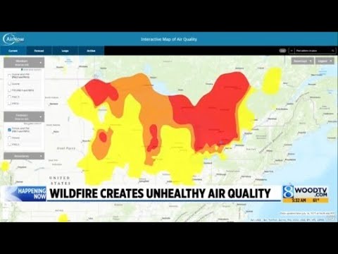 Wildfire smoke creates unhealthy air quality