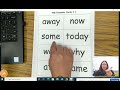 Exploring High Frequency Words in Unit 3 Week 1