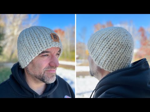 How to crochet a hat for men - Simple Crochet Hat Tutorial - Free crochet pattern