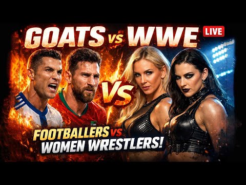 WWE 2K25 LIVE Messi & Ronaldo vs. Liv & Rhea: LIVE FIGHT! #shortsfeed #shortslive #trending #shorts