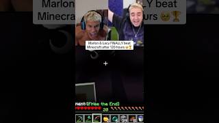 120 Hours Later Marlon and Lacy finally beat Minecraft 🥹🏆 #marlon #mar3lg #twitchclips #shorts