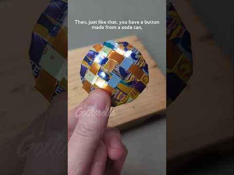 Finding a use for the bottom of the soda can! 🥤