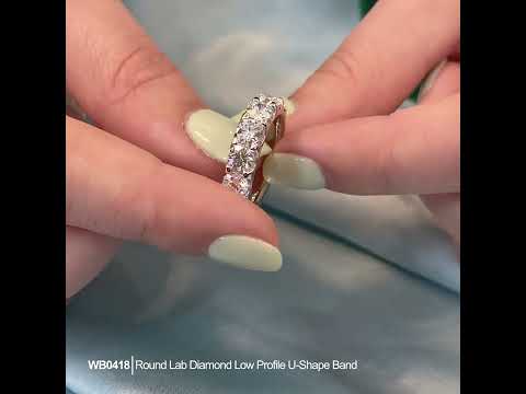 4.75 carat Round Lab Diamond U Shape Eternity Band