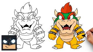 How to Draw Bowser | Super Mario