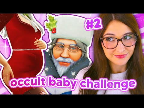 baby #2 is with FATHER WINTER in the sims 4 🎅🏻 occult baby challenge #2