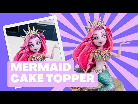 🌊🧜‍♀️ How to Make a Beautiful Mermaid Cake Topper | Zoe’s Fancy Cakes Moulds Tutorial