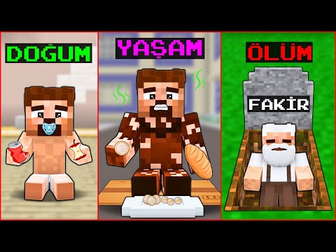 DOĞUMDAN ÖLÜME FAKİR'İN HAYATI! 😱 - Minecraft