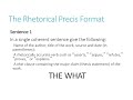 Rhetorical Precis and Analysis