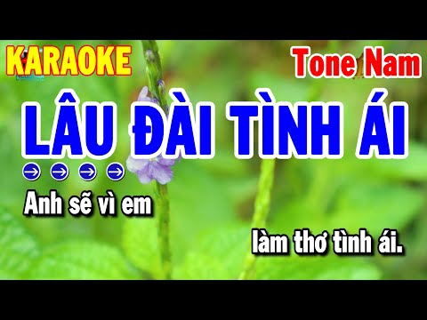 Karaoke Lâu Đài Tình ÁI Tone Nam Nhạc Sống Trữ Tình Dễ Hát Nhất 2024 | Thanh Hải