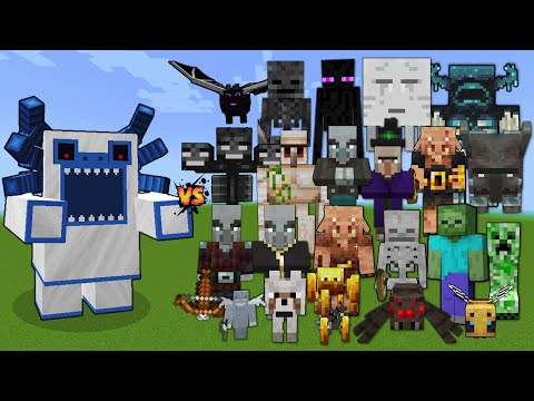 Alpha Yeti vs All Mobs in Minecraft - Minecraft Mob Battle