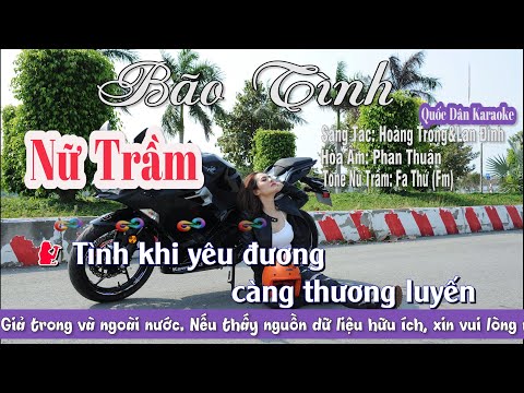 Karaoke Bão Tình | Bossa Nova | Tone Nữ Trầm (Fm,Tp:) | Quốc Dân Karaoke