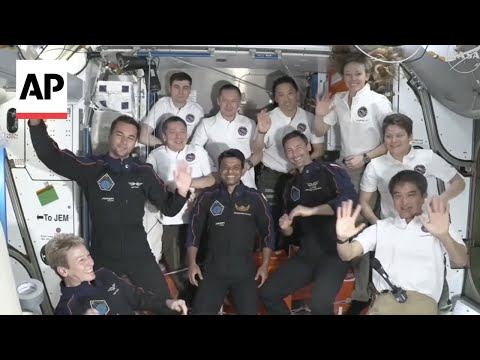 YouTube video thumbnail: Astronauts From India, Poland and Hungary Arrive at Space Station